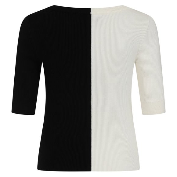 Collectif Mainline Savannah Contrast Knitted Top - Picture 3 of 8